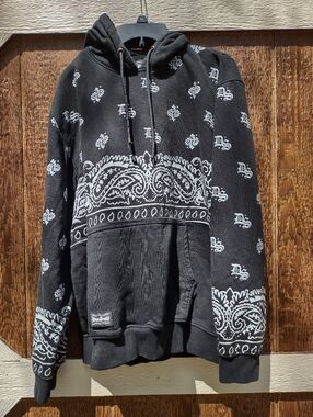Dogg Supply by Snoop Dogg Men's XL Bandana Paisley Popover Hoodie